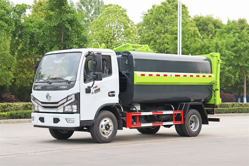 東風(fēng)7方側(cè)裝掛桶壓縮垃圾車(chē)